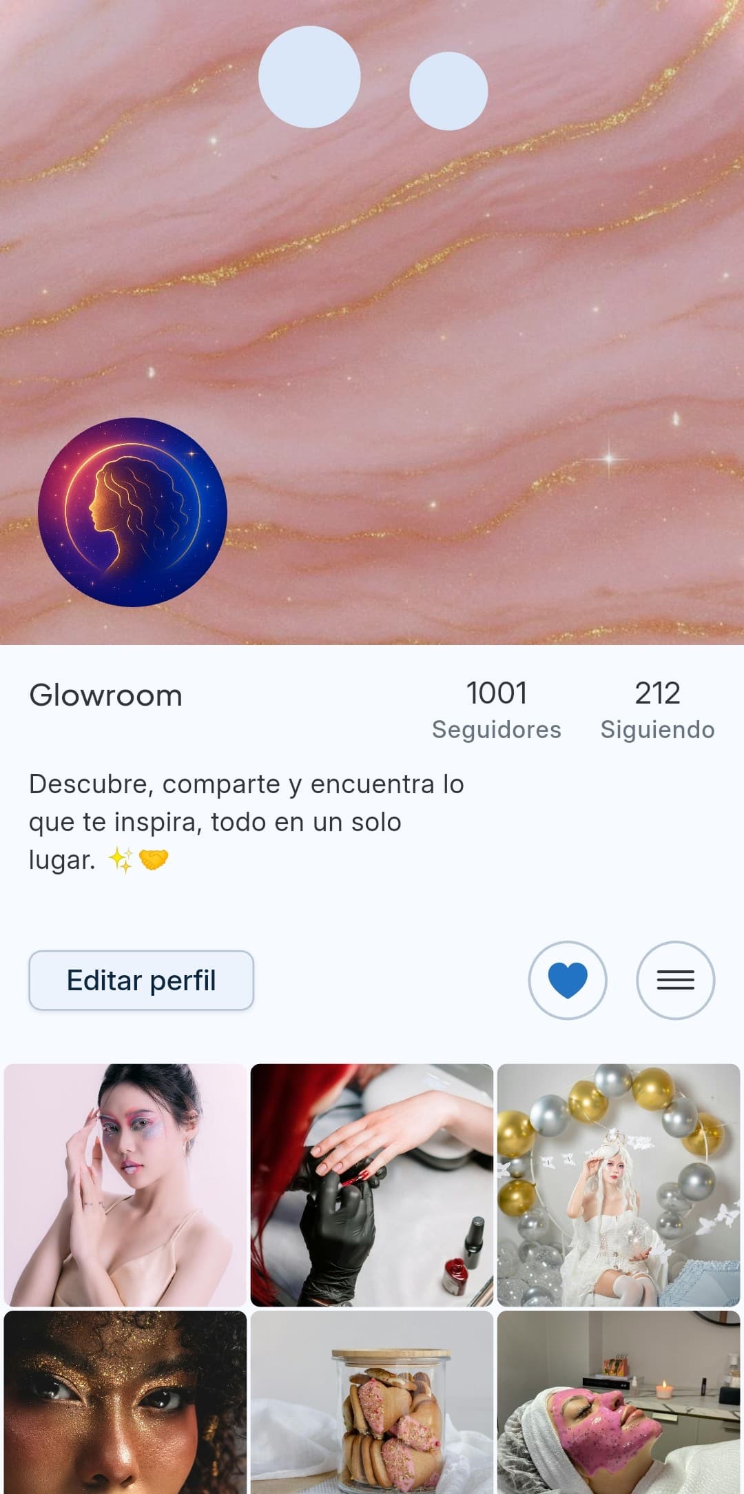 Perfil principal de una marca de belleza preparado en Bondyweave
